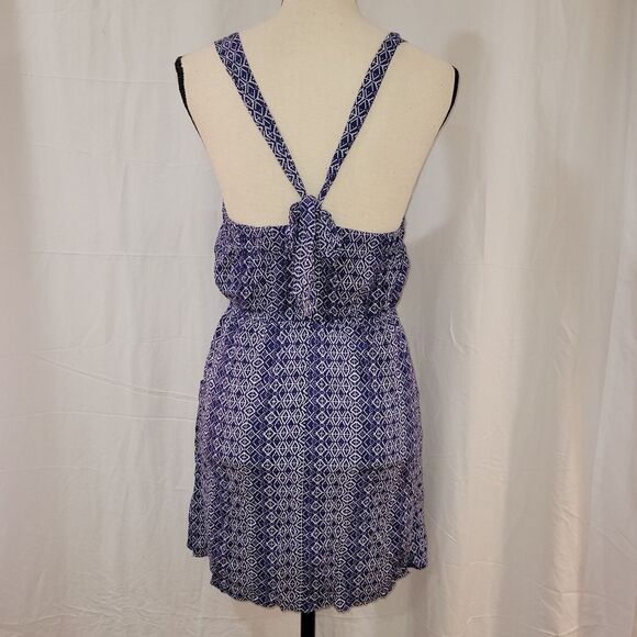 Forever 21 size medium blue boho pattern tie back dress - Picture 8 of 8